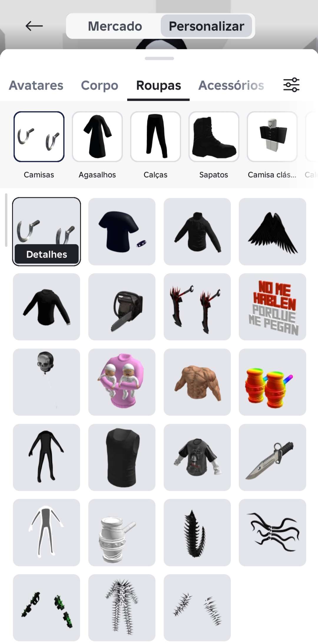 Venda de conta de jogo Roblox