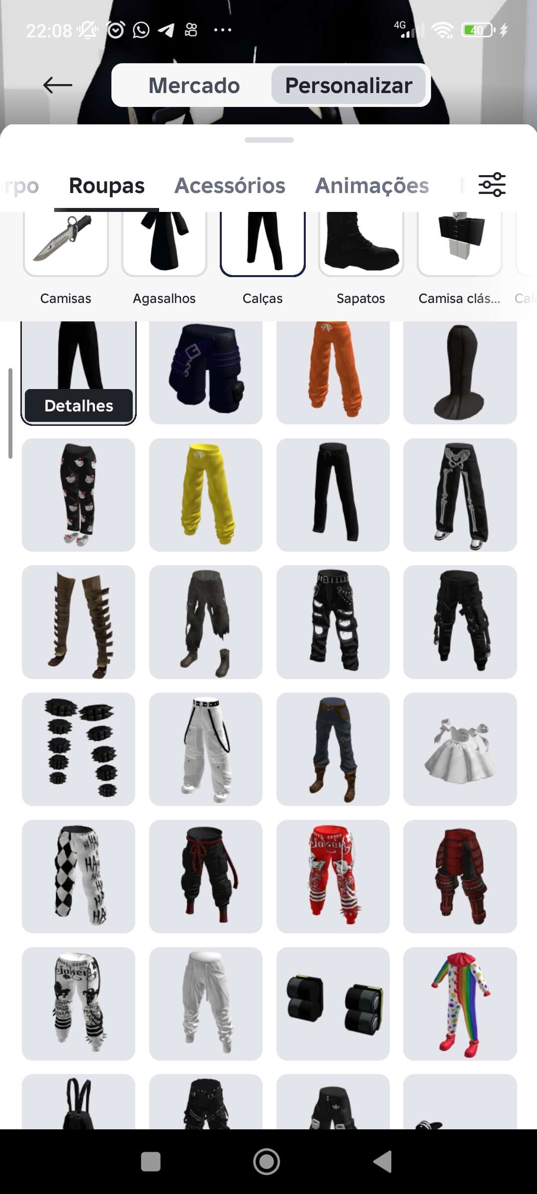 Venda de conta de jogo Roblox