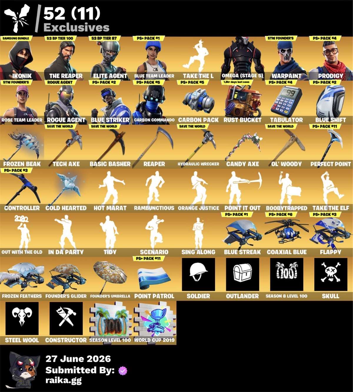Game account sale Fortnite