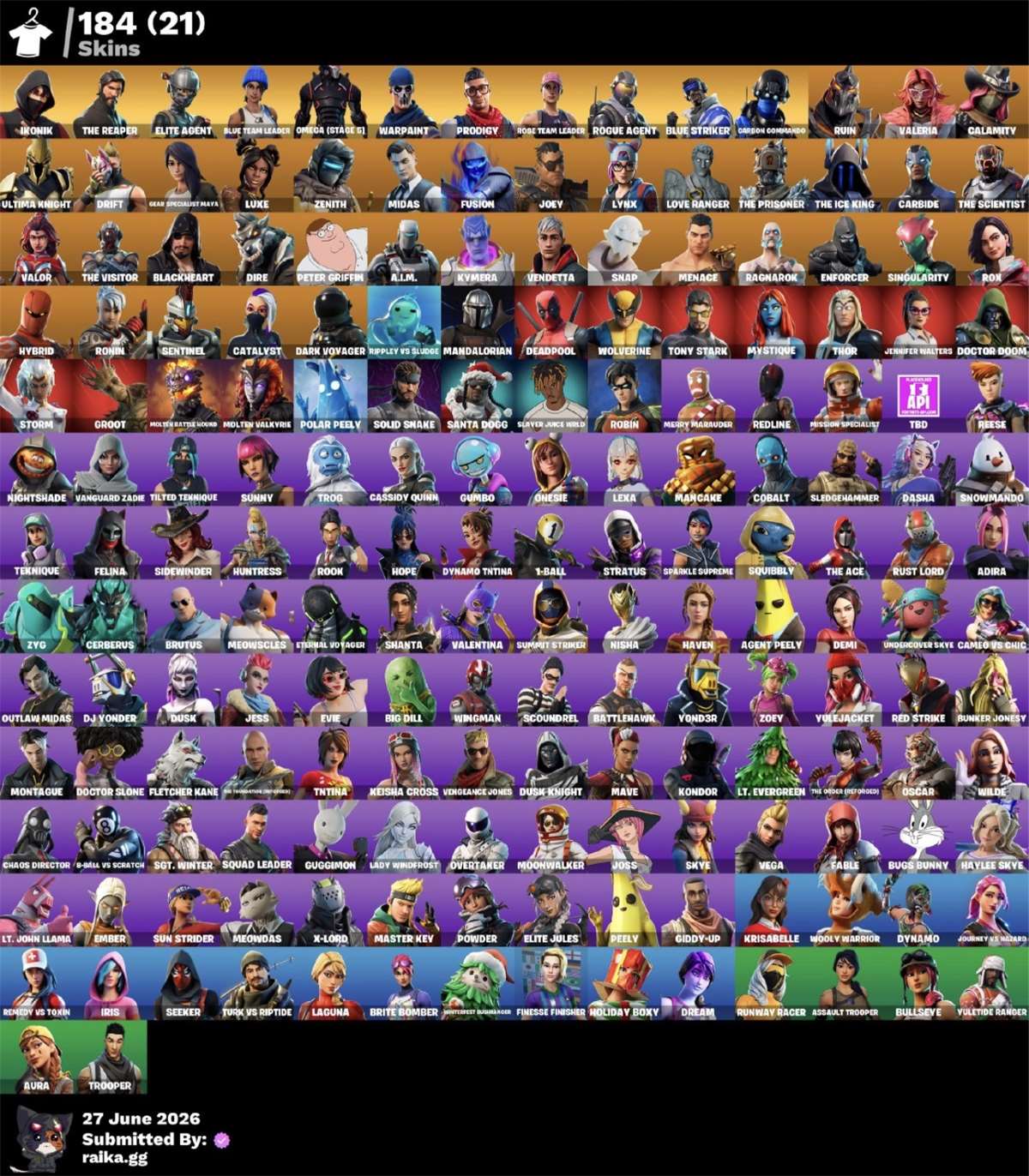 Game account sale Fortnite
