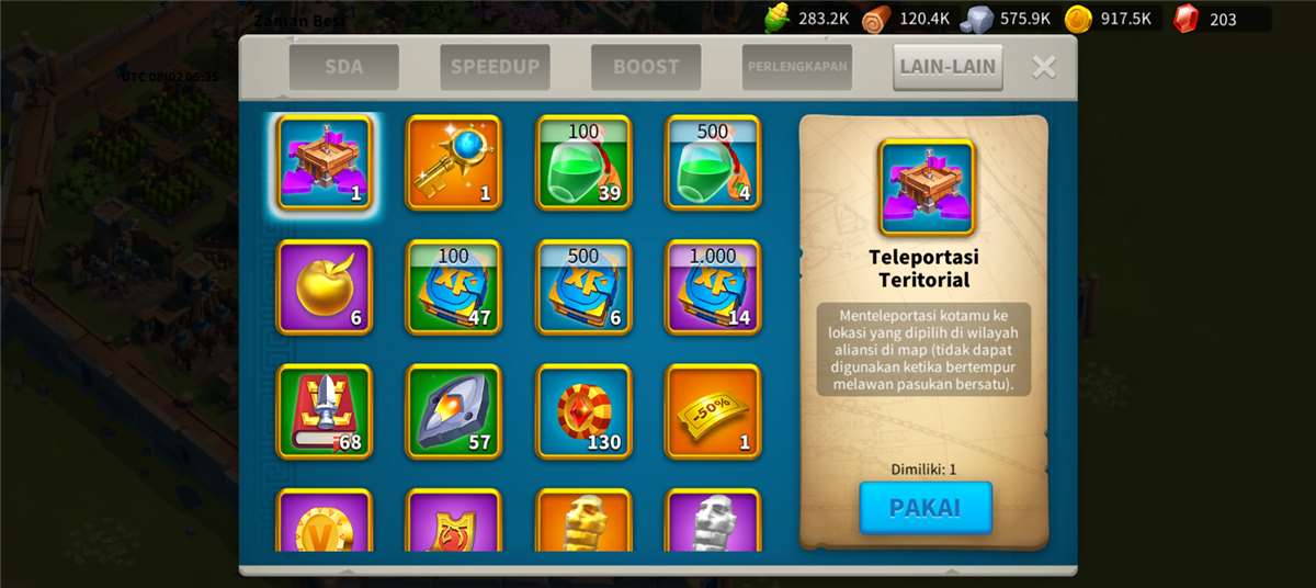 Penjualan akun permainan Rise Of Kingdoms