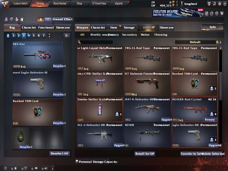 Game account sale CrossFire