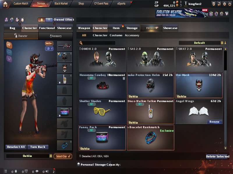 Game account sale CrossFire