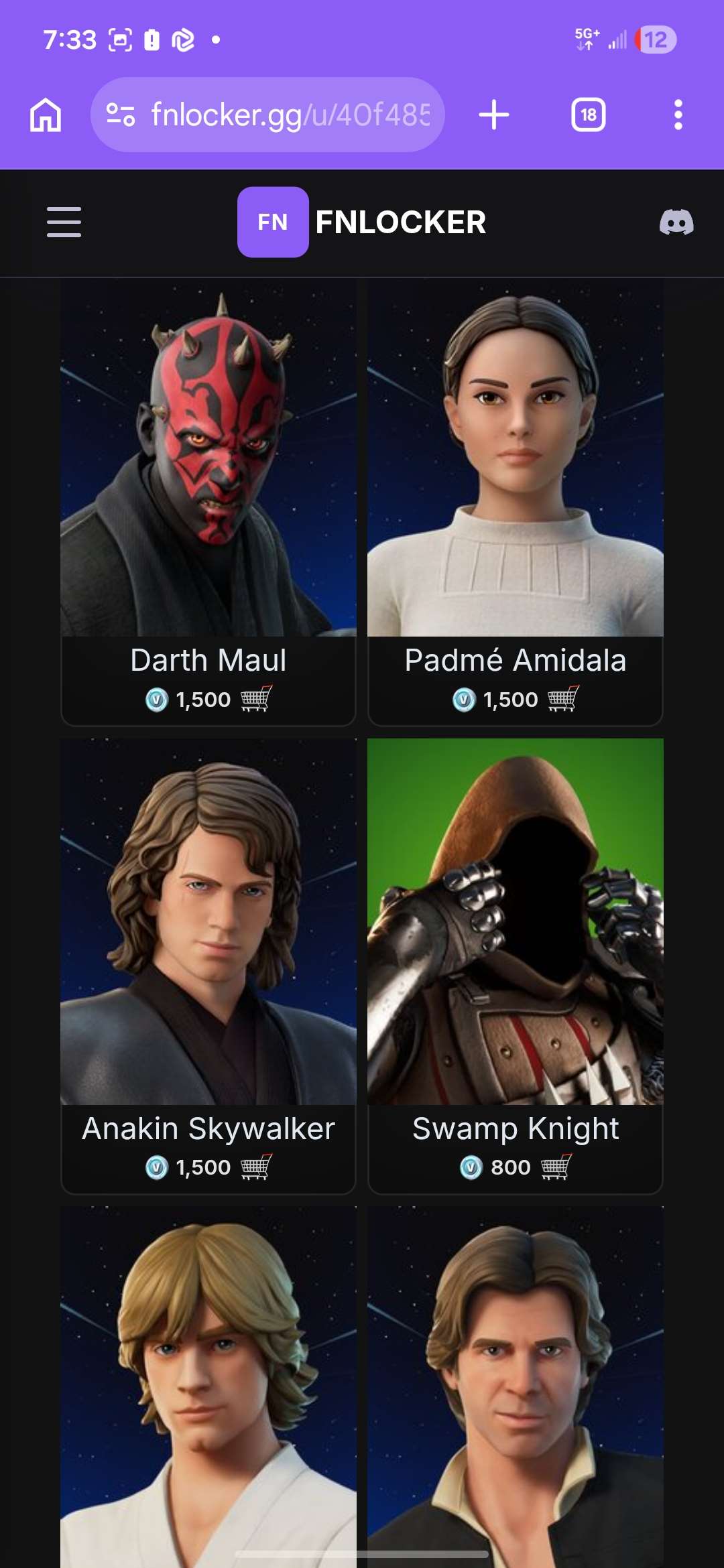 Game account sale Fortnite