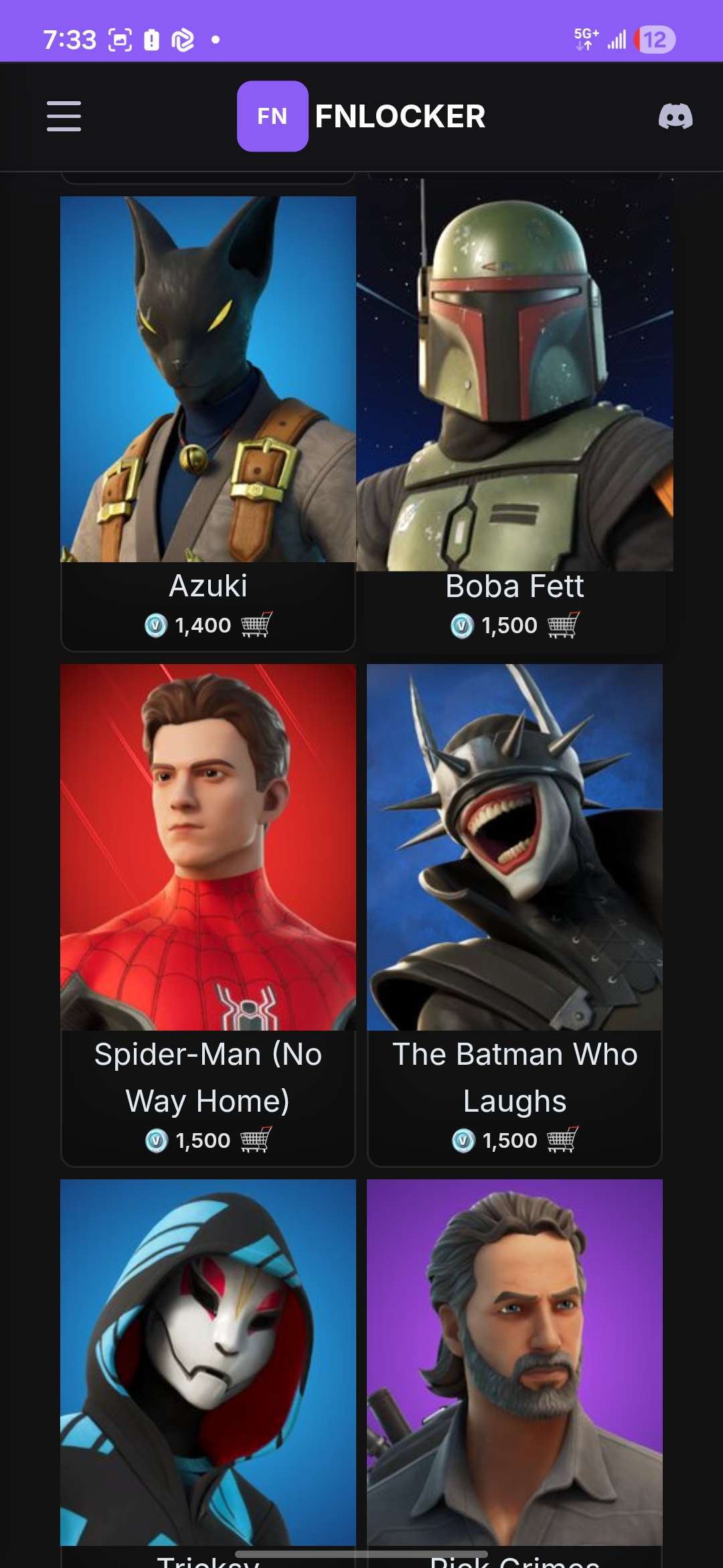 Game account sale Fortnite