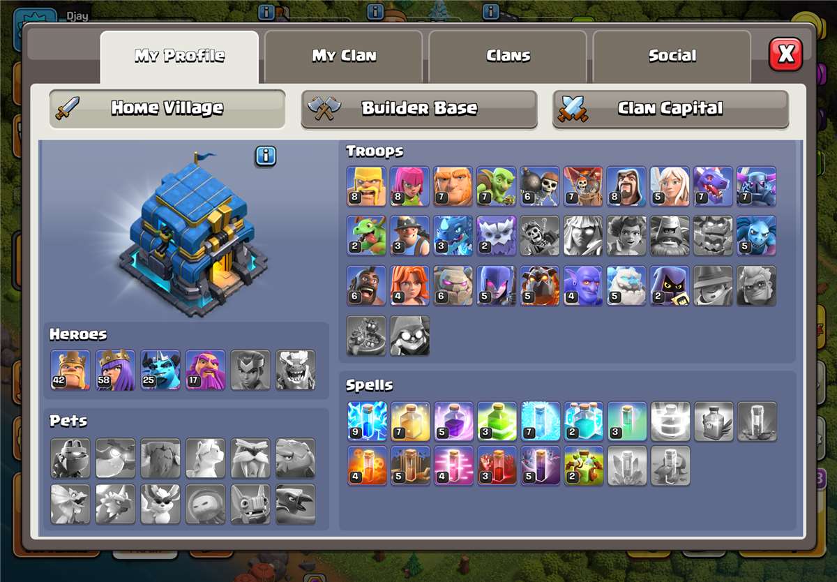 Game account sale Clash of Clans