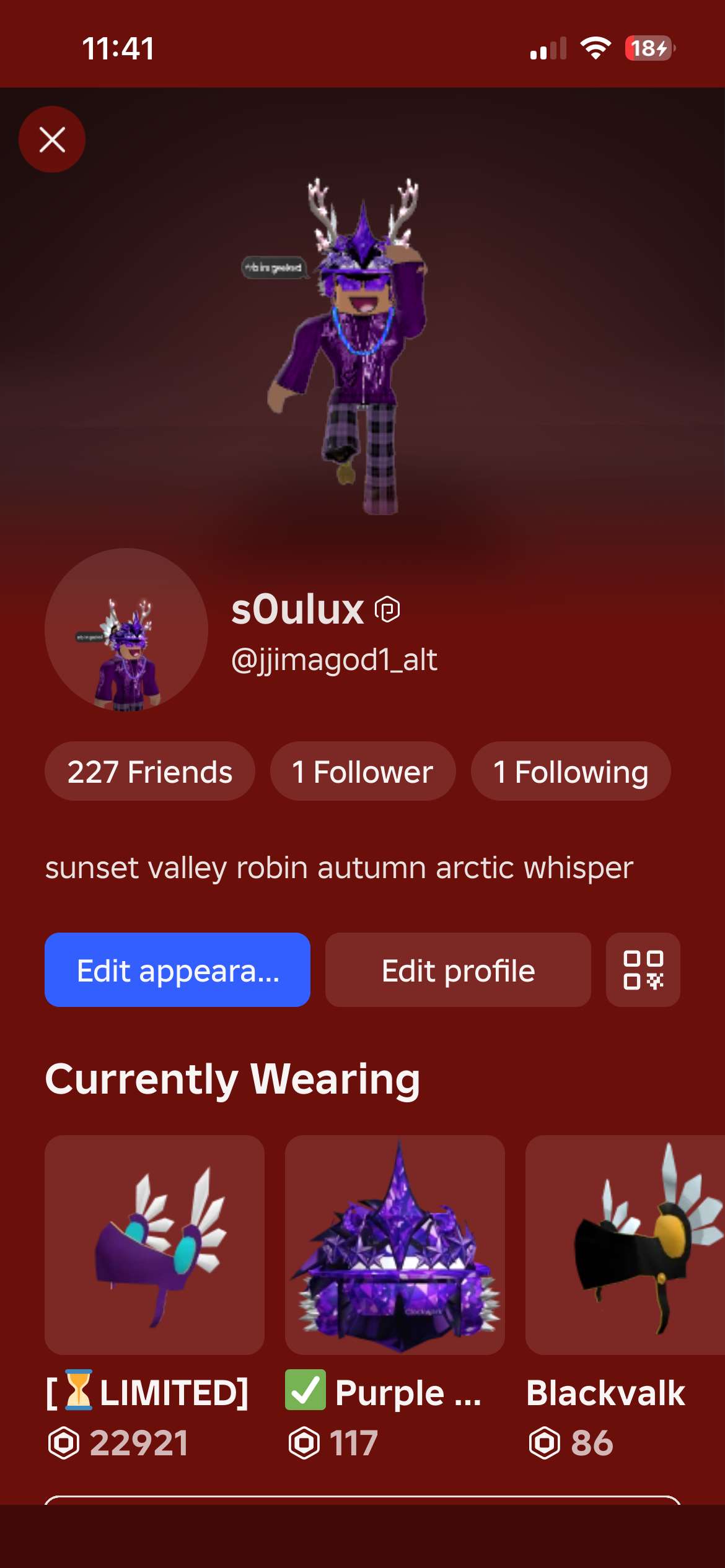 Game account sale Roblox