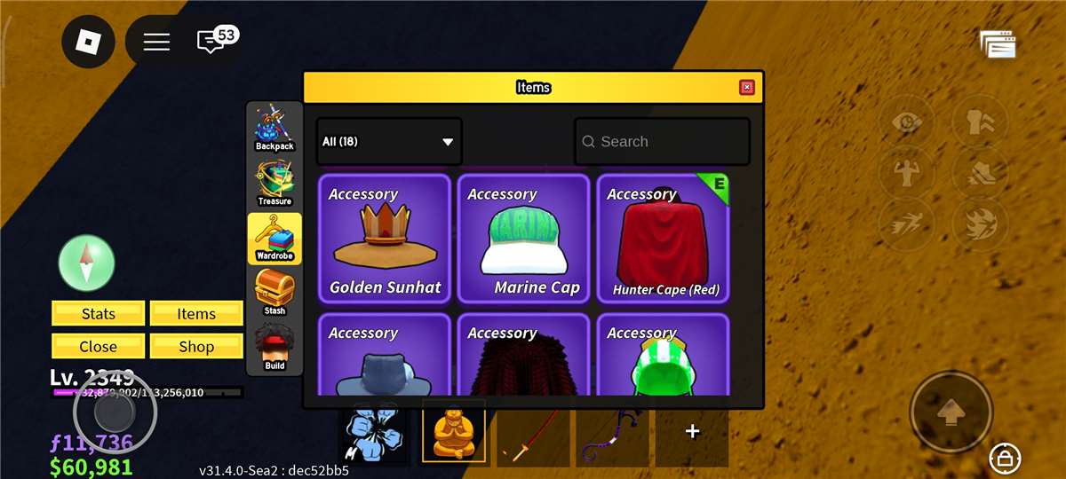 Game account sale Roblox