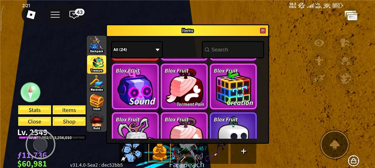 Game account sale Roblox
