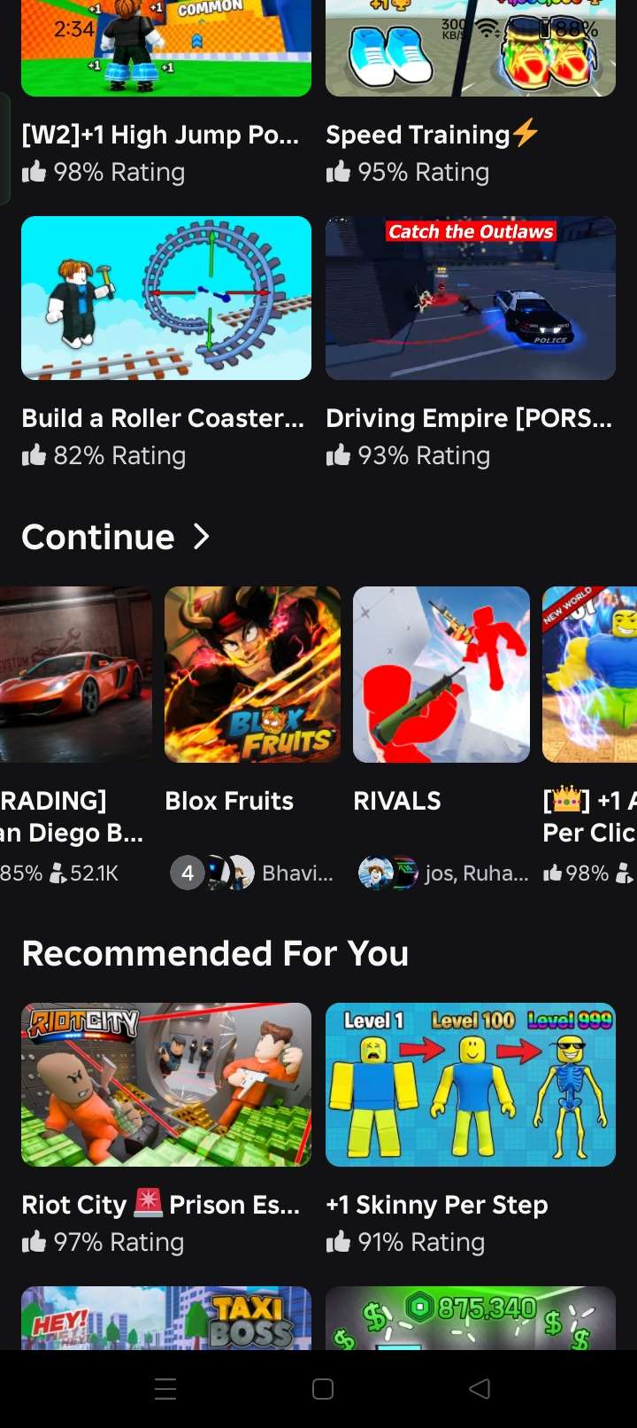 Game account sale Roblox
