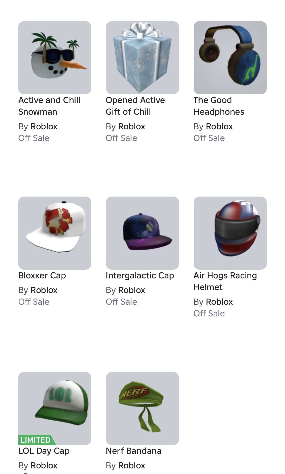 Game account sale Roblox