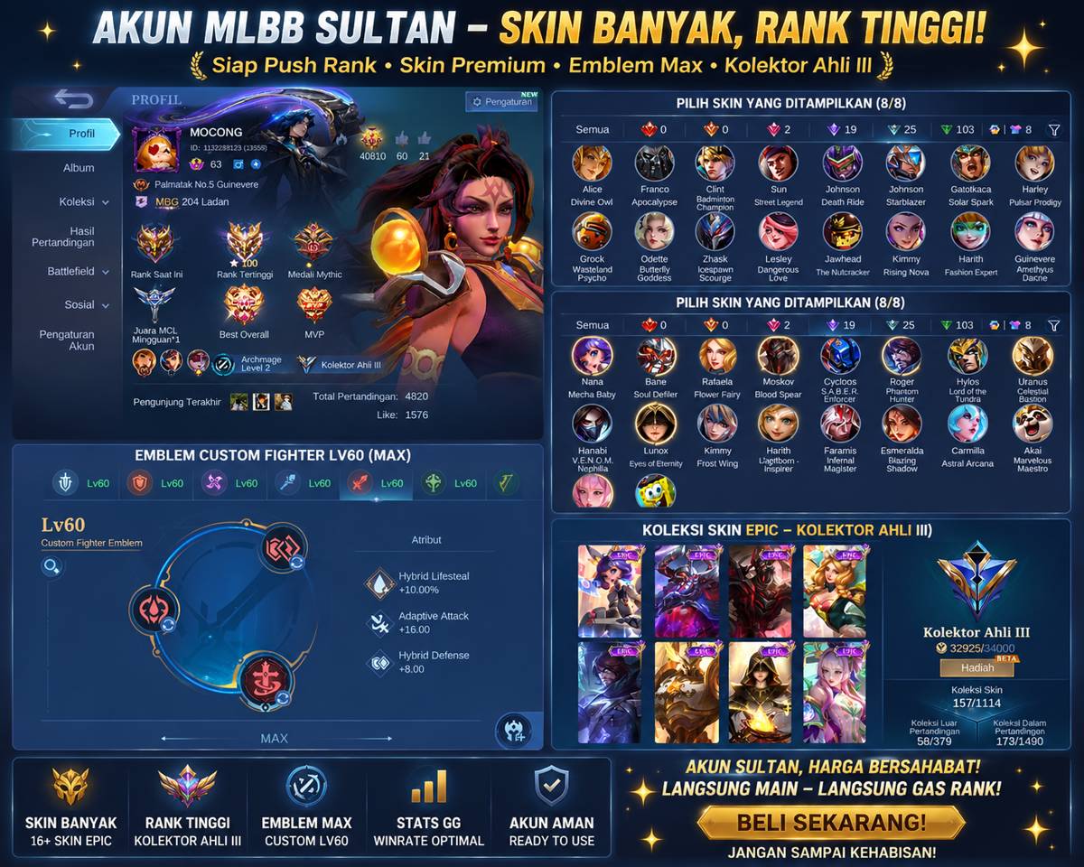 JUAL AKUN MURAH DAN TERPERCAYA
