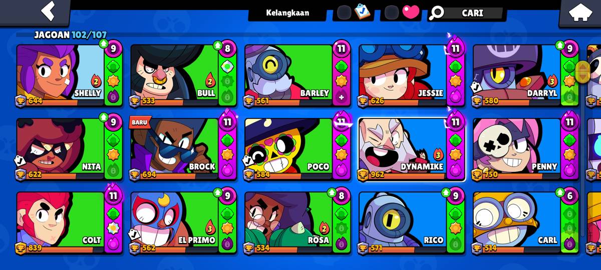 Jual akun Brawl Stars