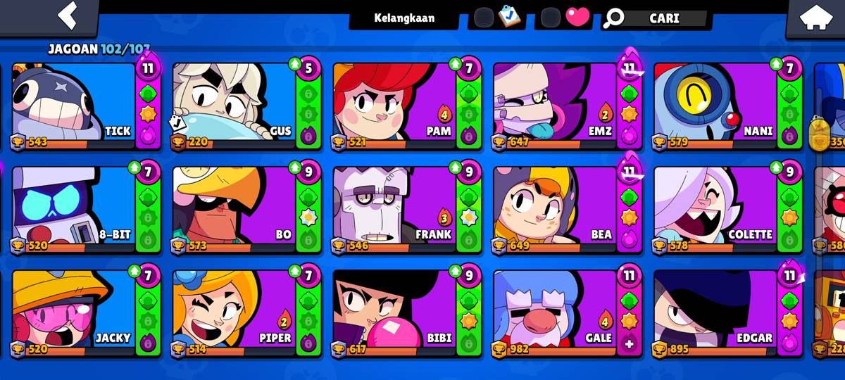 Jual akun Brawl Stars