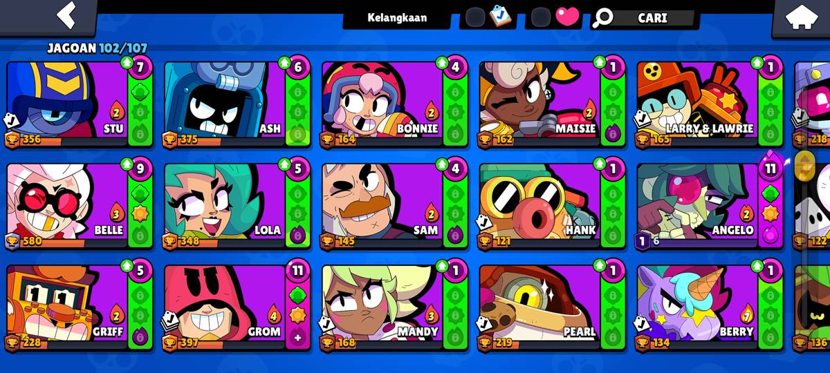Jual akun Brawl Stars