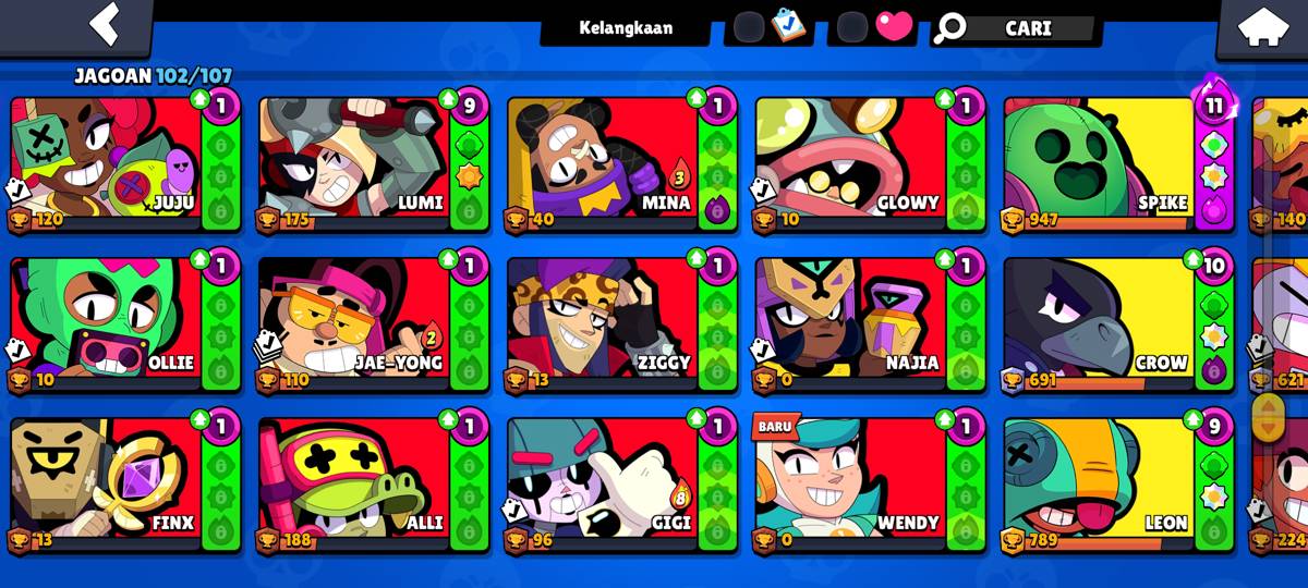 Jual akun Brawl Stars