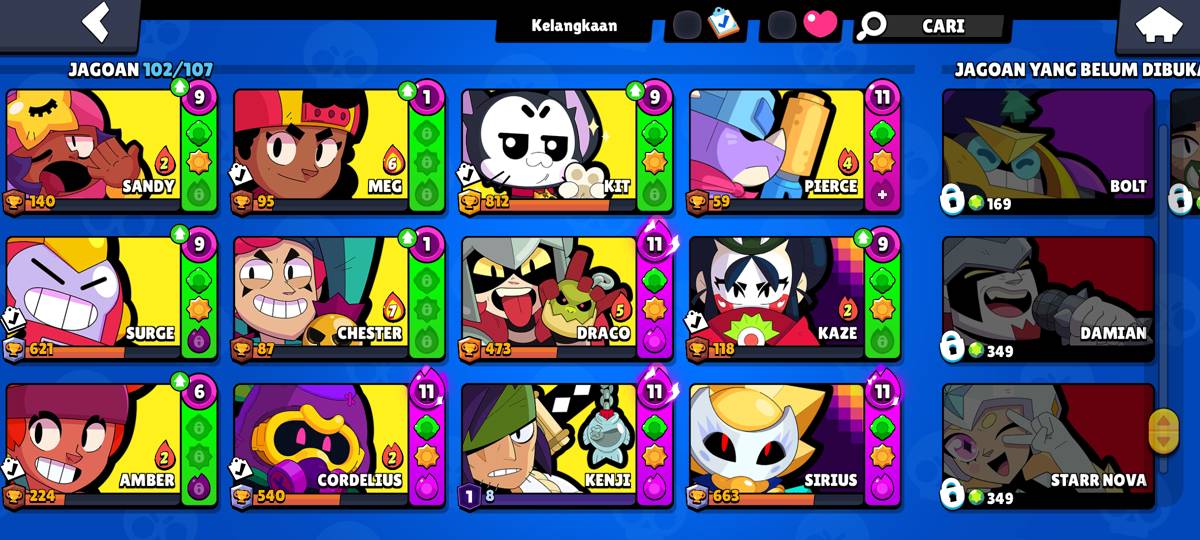 Jual akun Brawl Stars