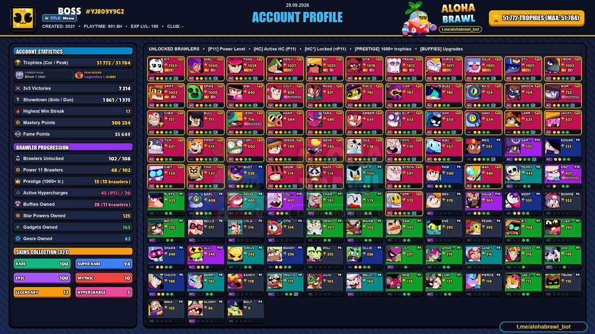 BRAWL STARS ACCOUNT FOR SALE | 51K + TROPHIES