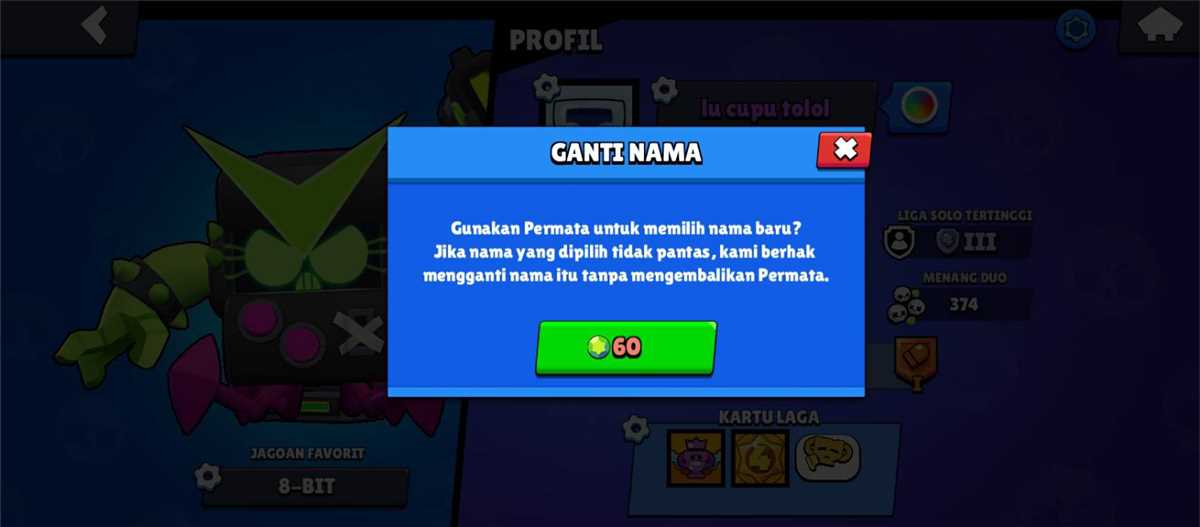 Penjualan akun permainan Brawl Stars