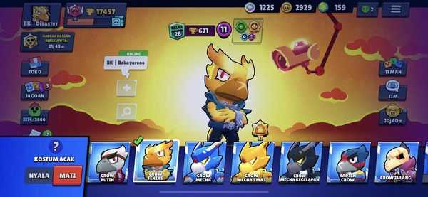 Penjualan akun permainan Brawl Stars