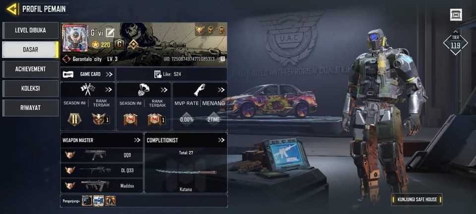 Penjualan akun permainan Call of Duty Mobile