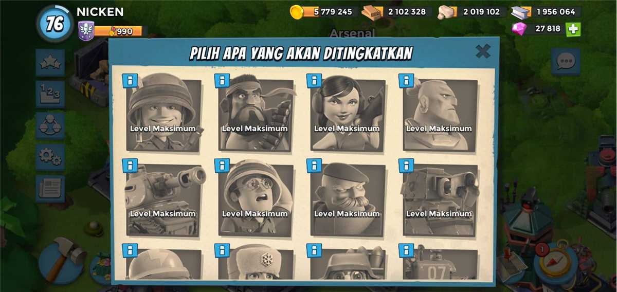 Penjualan akun permainan Boom Beach