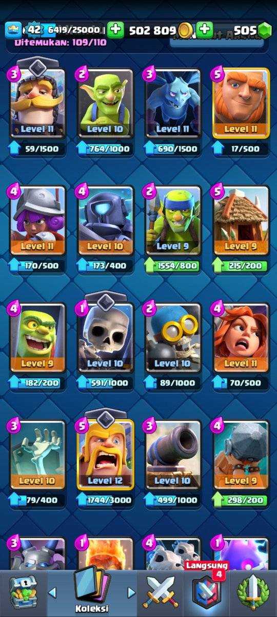 Penjualan akun permainan Clash Royale