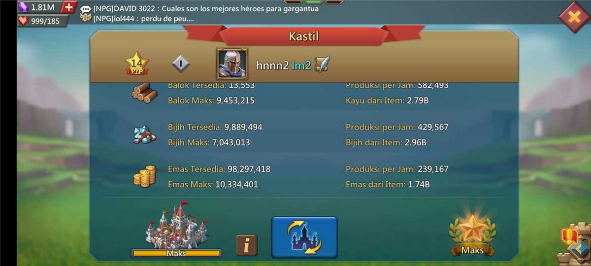 Penjualan akun permainan Lords Mobile