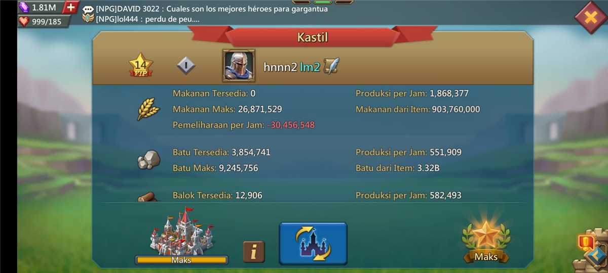 Penjualan akun permainan Lords Mobile