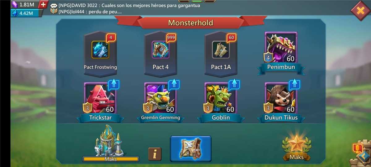 Penjualan akun permainan Lords Mobile