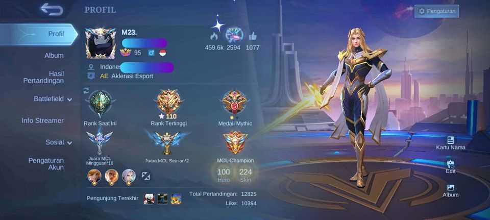 Penjualan akun permainan Mobile Legends