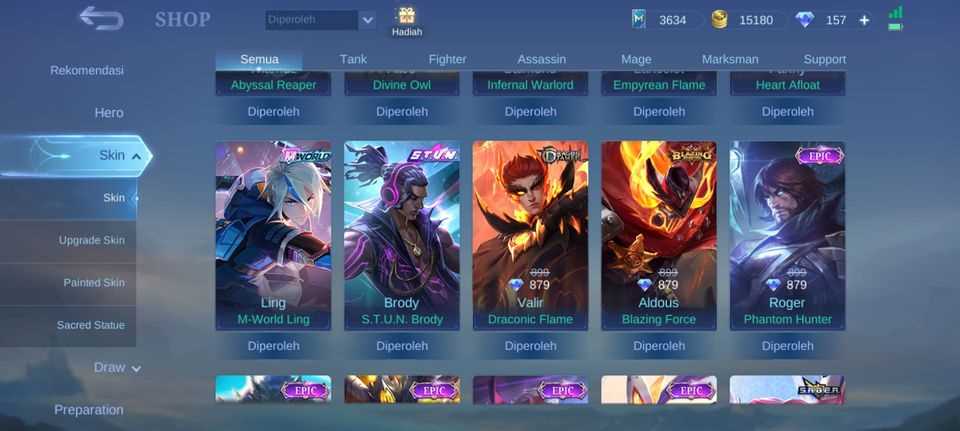 Penjualan akun permainan Mobile Legends