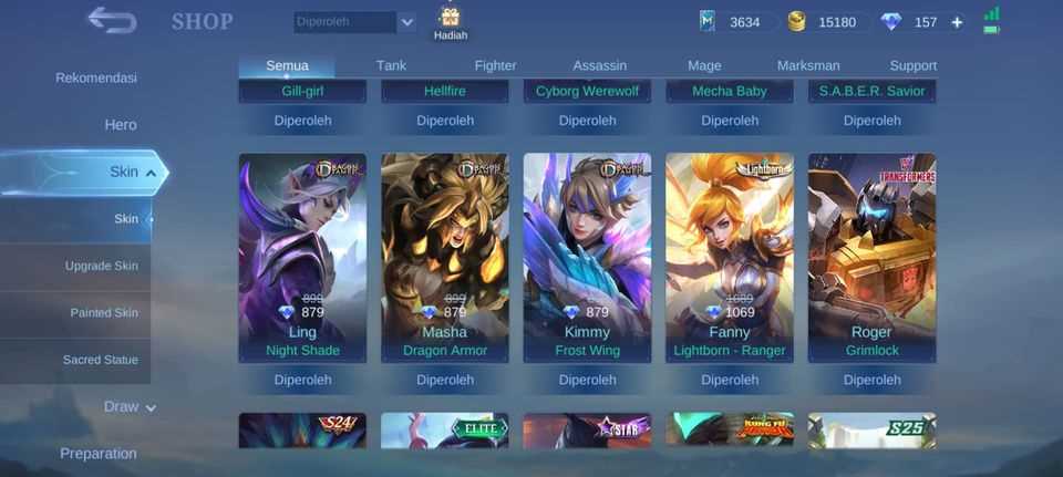 Penjualan akun permainan Mobile Legends