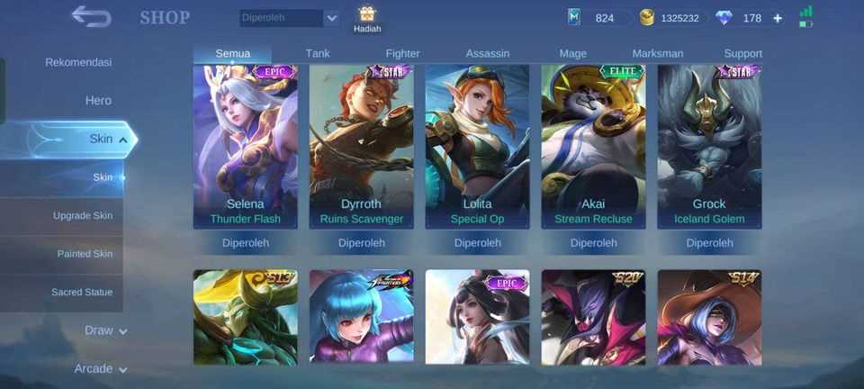 Penjualan akun permainan Mobile Legends