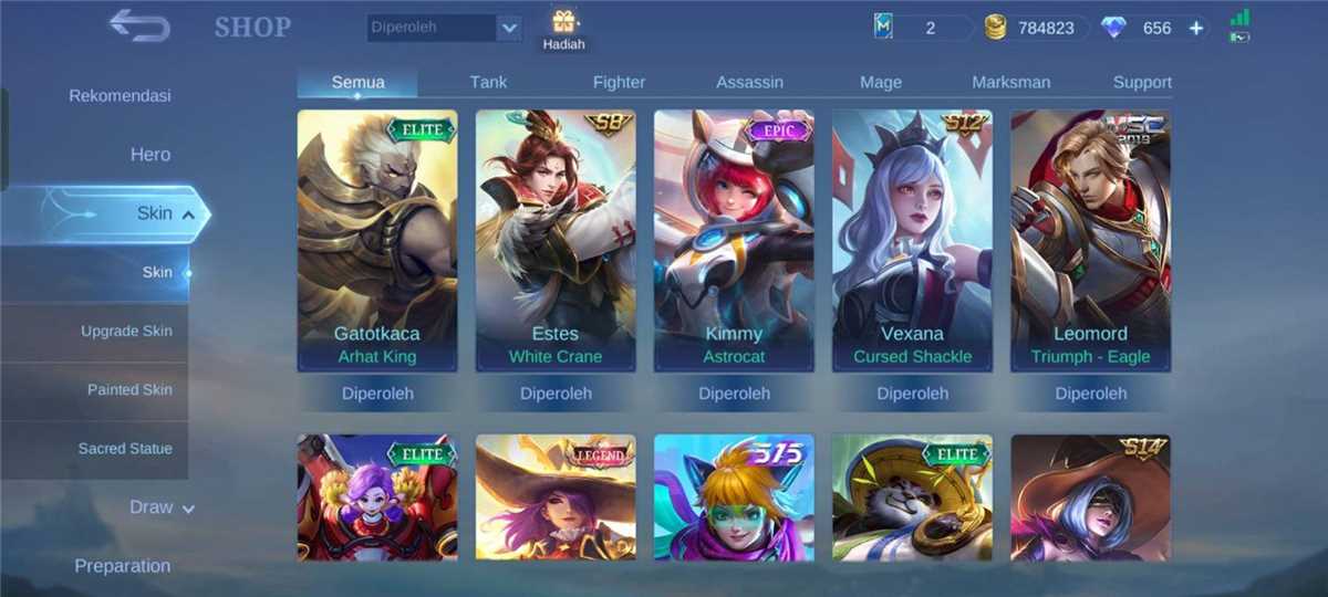 Penjualan akun permainan Mobile Legends