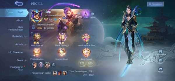 Penjualan akun permainan Mobile Legends