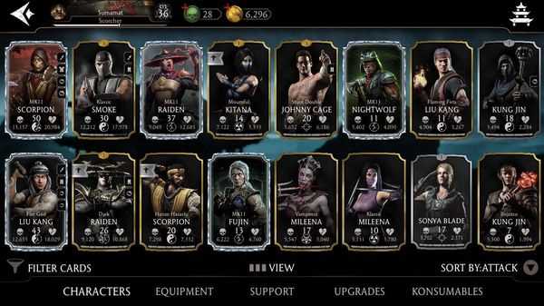 Penjualan akun permainan Mortal Kombat X Mobile