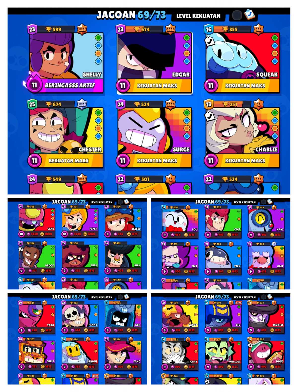 Penjualan akun permainan Brawl Stars