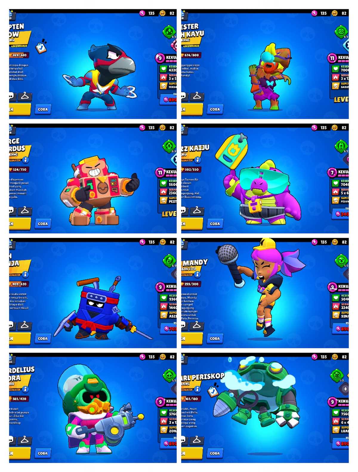 Penjualan akun permainan Brawl Stars