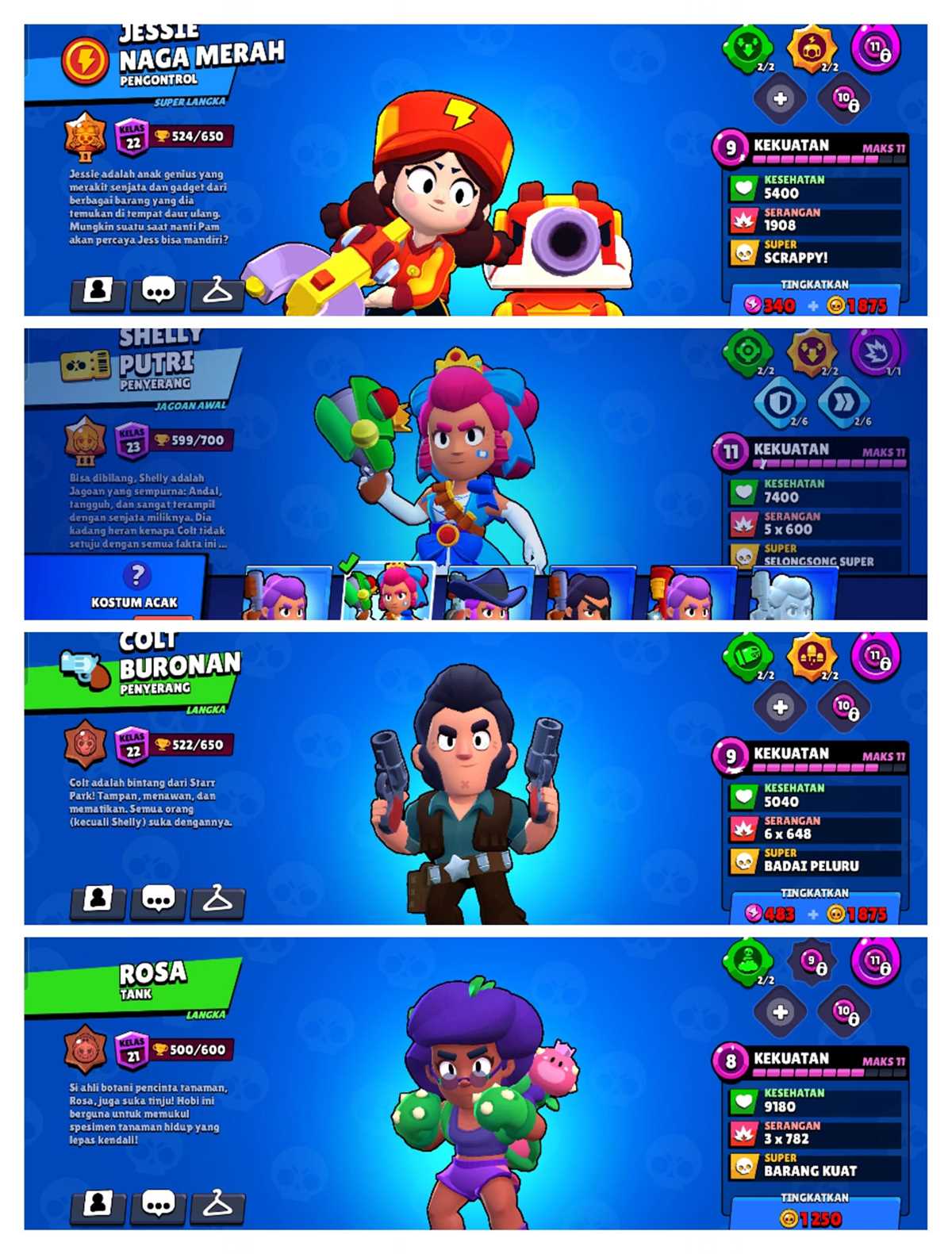 Penjualan akun permainan Brawl Stars