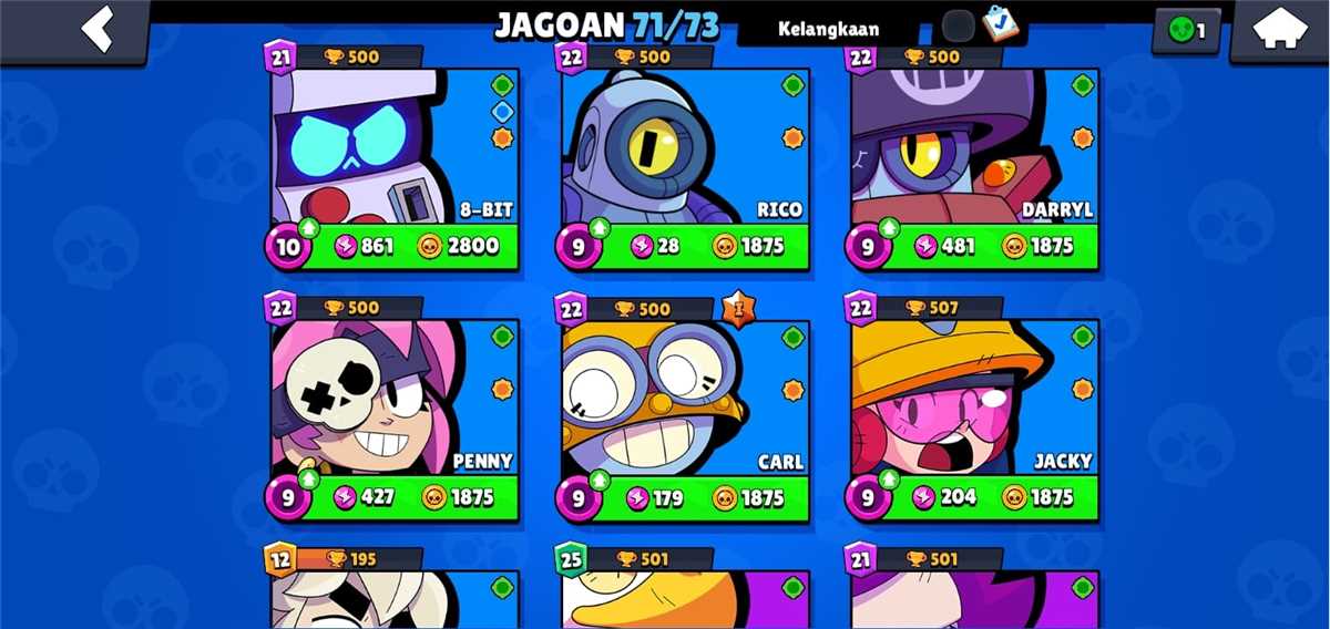 Penjualan akun permainan Brawl Stars