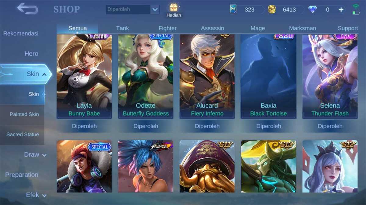 Penjualan akun permainan Mobile Legends