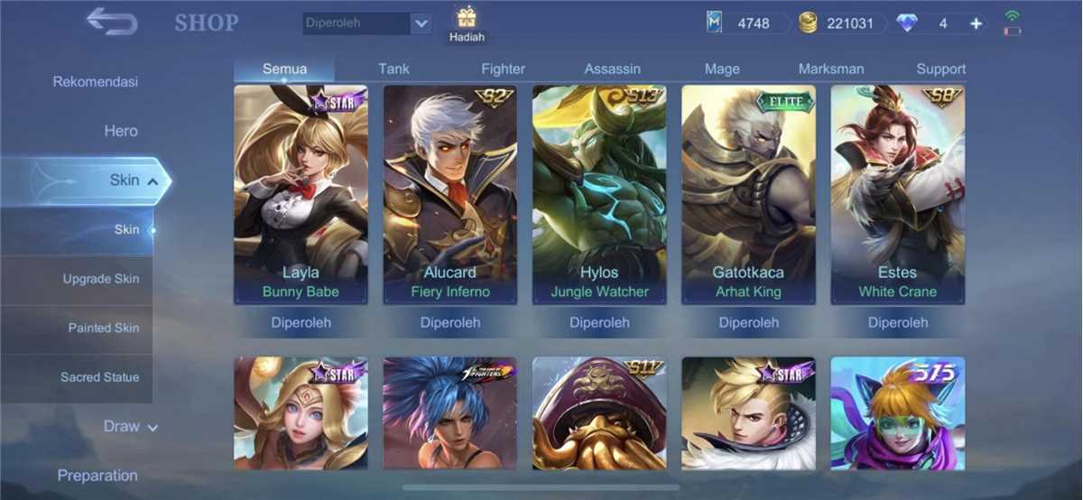 Penjualan akun permainan Mobile Legends