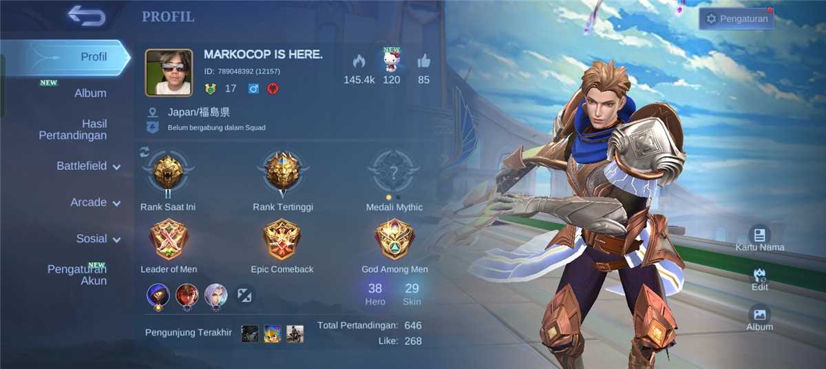 Penjualan akun permainan Mobile Legends