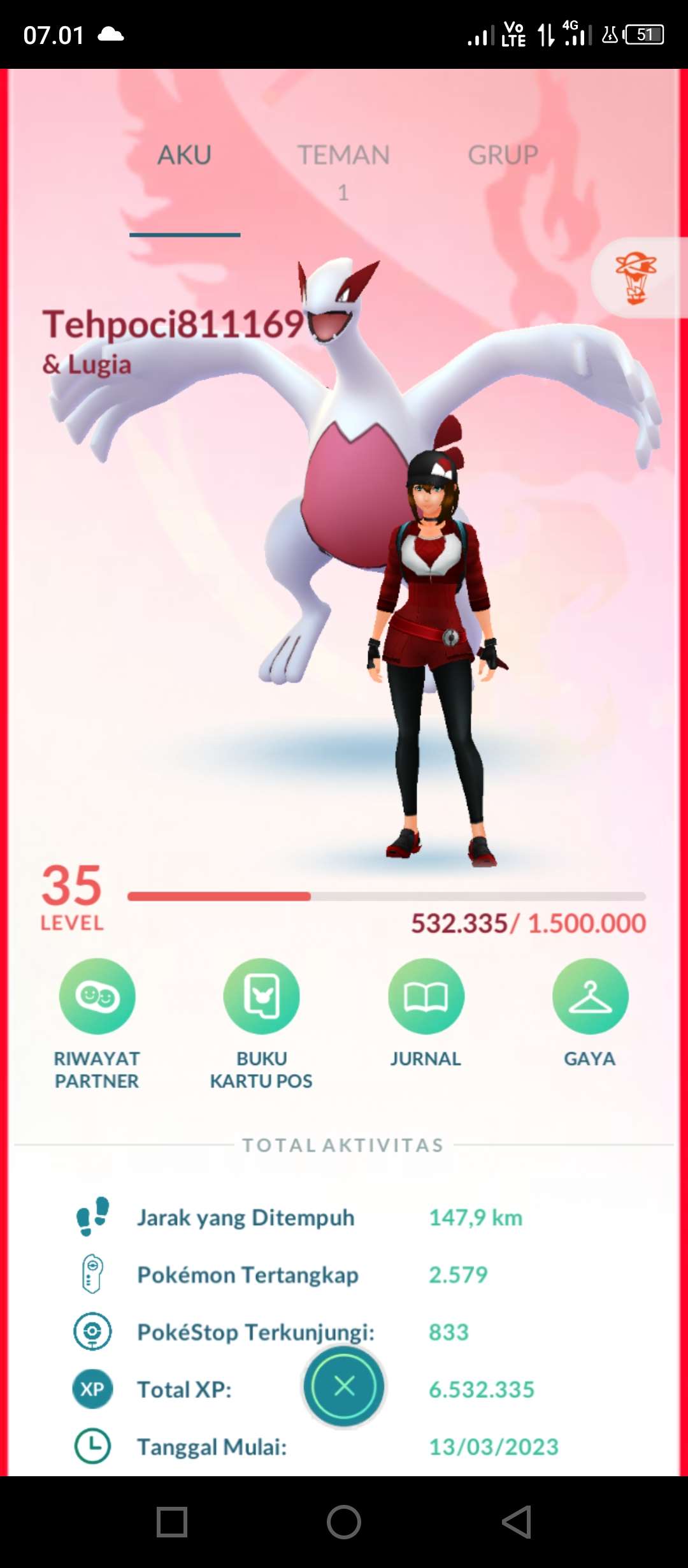 Game account sale Pokemon GO