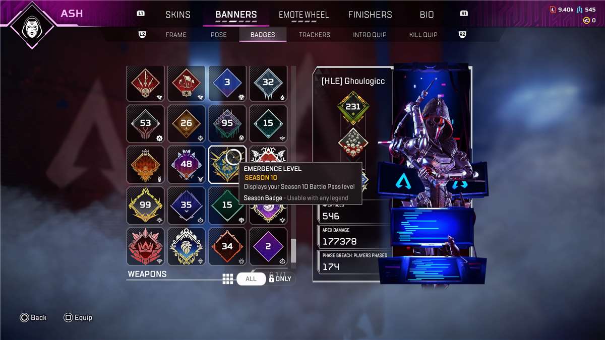 Game account sale Apex Legends