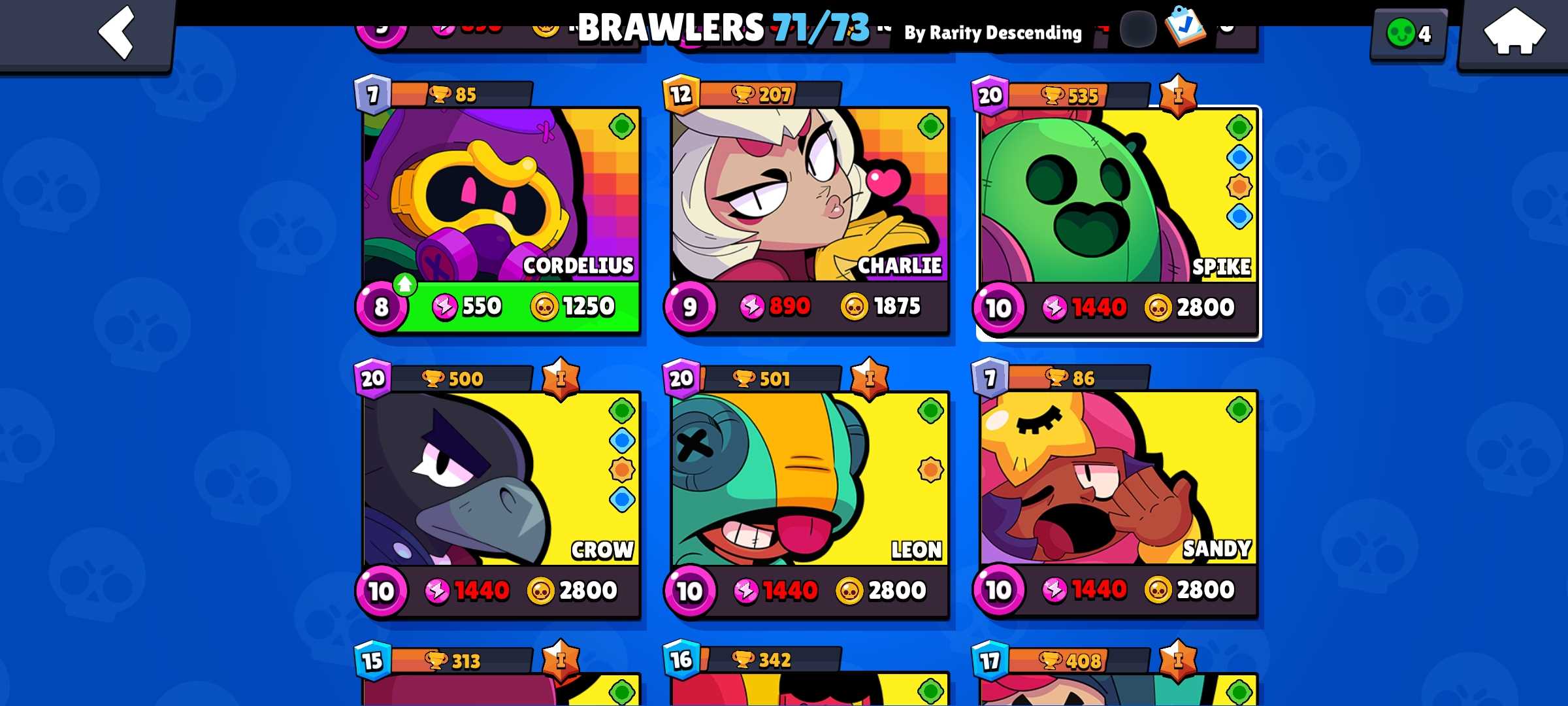 Venda de conta de jogo Brawl Stars