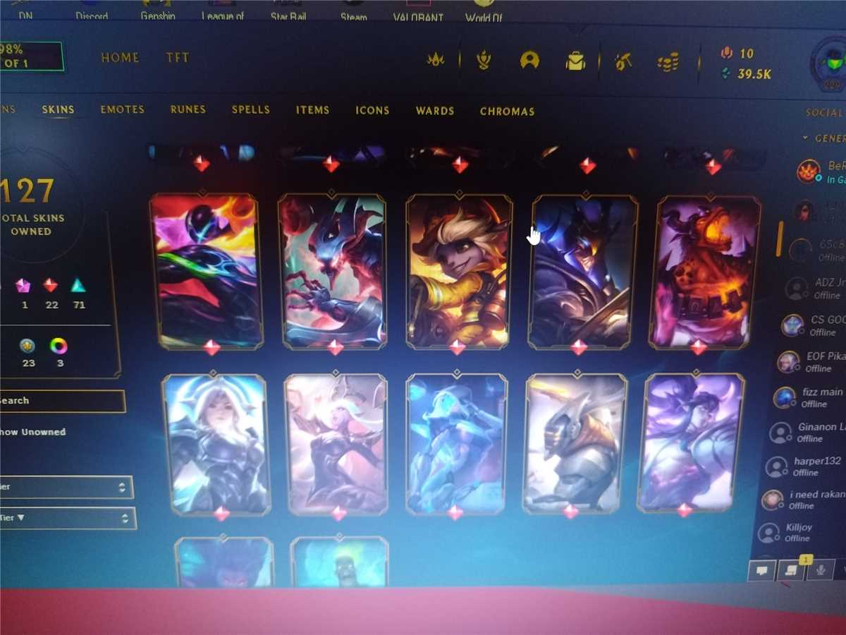 Game account sale League of Legends