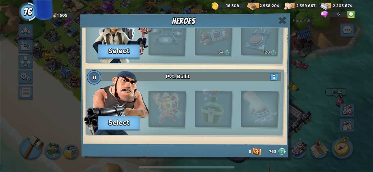 Venda de conta de jogo Boom Beach